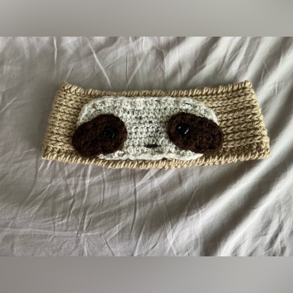 Brand New Handcrafted Sloth Knitted Headband Head Warmer - Picture 2 of 3